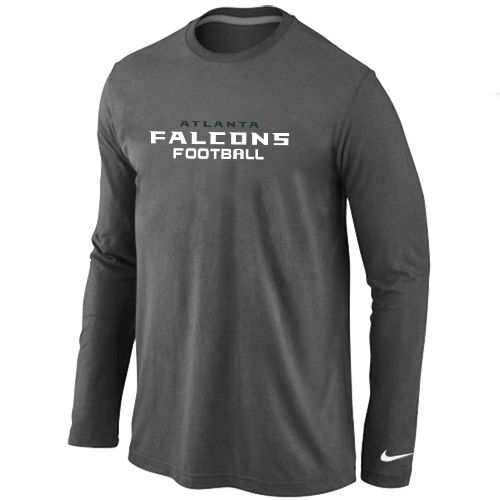 Nike Atlanta Falcons Authentic Font Long Sleeve NFL T-Shirt - Dark Grey